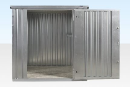 2m x 2.1m Modular Flat Pack Container Store – Galvanized Steel, Crane-Liftable High-Security Unit