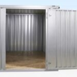 4m x 2.1m Modular Flat Pack Container Store – Galvanized Steel, Crane-Liftable High-Security Unit