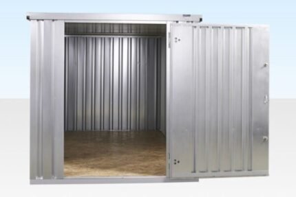 4m x 2.1m Modular Flat Pack Container Store – Galvanized Steel, Crane-Liftable High-Security Unit