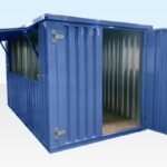 4m Modular Flat Pack Kiosk – Galvanized Steel Serving Unit with Integrated Side Hatch