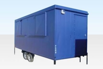 20ft Mobile Canteen Cabin – Twin-Axle Towable Welfare Unit with Anti-Vandal Steel Shutters