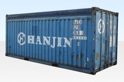20ft Used Open Top Shipping Container – Grade B Wind & Watertight (WWT) with Removable Header & Tarpaulin