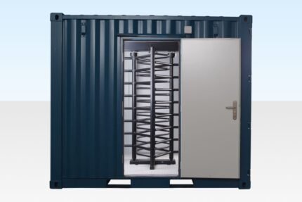 10ft Single Turnstile Security Unit | Biometric-Ready Access Control | Industrial Steel Personnel Gate