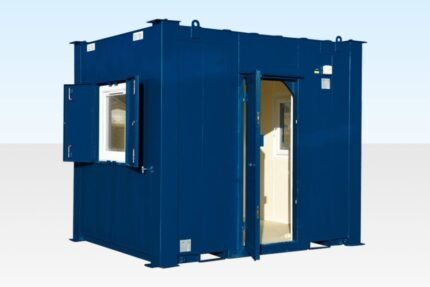 3m x 2.44m Anti-Vandal Security Gatehouse | 3-Window Panoramic Vision | Reinforced Steel Site Access Office