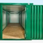 6m x 2.1m Modular End-Linked Flat Pack Container – Powder Coated Green, 5.7m Internal Storage