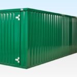 8m x 2.1m Modular End-Linked Flat Pack Container – Powder Coated Green, 7.56m Internal Storage