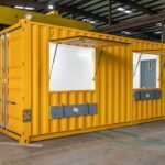 16ft Custom Business Container – High-Visibility Yellow Mobile Office & Retail Pod with AC