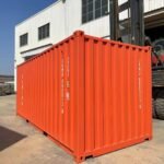 20ft High-Visibility Orange Shipping Container – New ISO Standard Steel Storage Unit