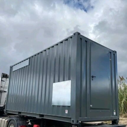 40ft Dark Grey Shipping Container – New One-Trip ISO Standard, 305sqft Steel Storage Unit