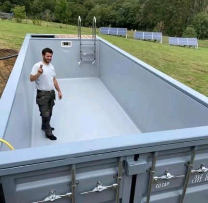 40ft Luxury Shipping Container Swimming Pool – Modular Above-Ground Lap Pool, 305sqft Steel Aquatic Unit