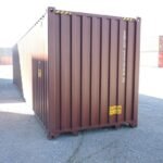 40ft High Cube Shipping Container – New One-Trip Red ISO Standard, 9'6" Steel Storage Unit