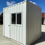 10ft Portable Office Shipping Container – Insulated Workspace with AC, PA Door & Window