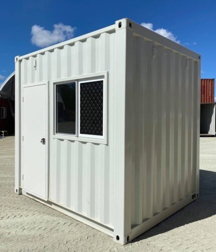 10ft Portable Office Shipping Container – Insulated Workspace with AC, PA Door & Window