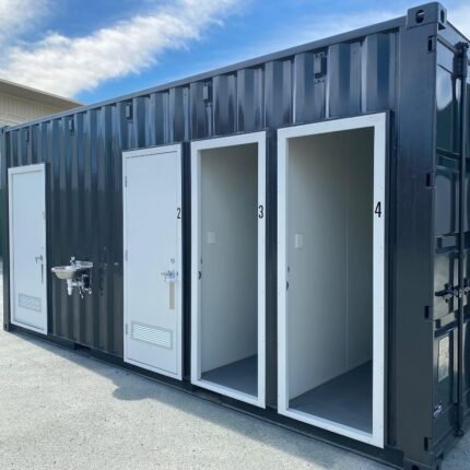 20ft Custom Ablution Block Container – Modern Multi-Stall Public Restroom with Premium Fixtures