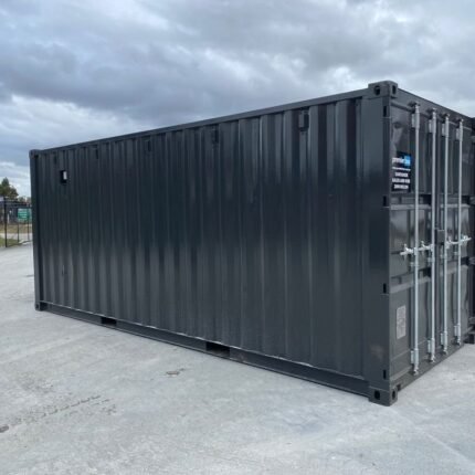 20ft Custom Event & Workshop Container – Dual Large Side Awnings, Insulated Ceiling & Plywood Lining