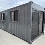 20ft Premium Home Office & Workshop Container – Glazed Sliding Door, Fully Insulated with Dual Whirlybird Ventilation