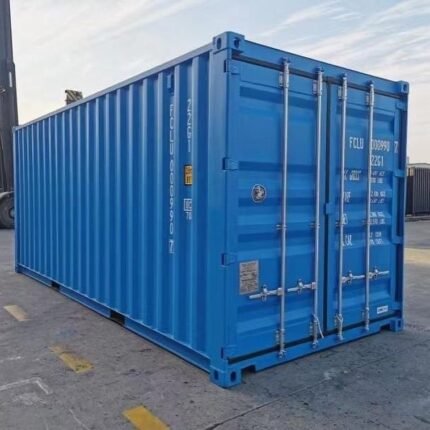 20ft Blue Intercontinental Shipping Container – New Class B One-Trip ISO Standard Steel Storage Unit